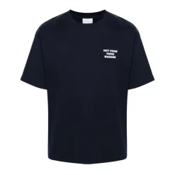 T-Shirts<Drole de Monsieur T-shirt med sloganprint og rund hals Blå