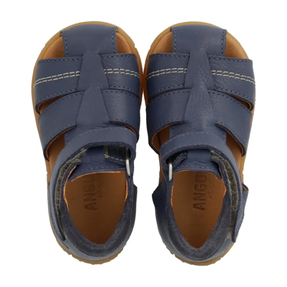 Sandaler^Angulus Velcro Begynder Sandal - Indigo Blå