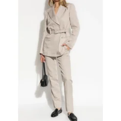 Jakker<Emporio Armani Blazer med bælte Grå