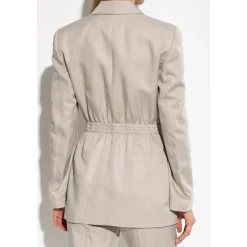 Jakker<Emporio Armani Blazer med bælte Grå