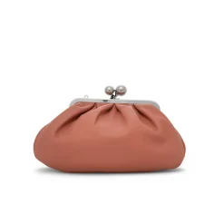 Clutch^Weekend Max Mara Blød læder skuldertaske med kæde Pink