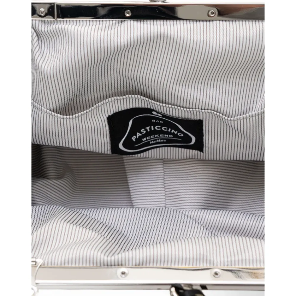Clutch^Weekend Max Mara Blød læder skuldertaske med kæde Hvid