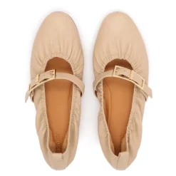 Ballerina Sko<Kazar Bløde Ballerinaer i Læder Beige