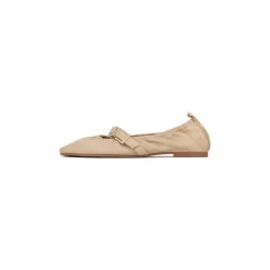 Ballerina Sko<Kazar Bløde Ballerinaer i Læder Beige