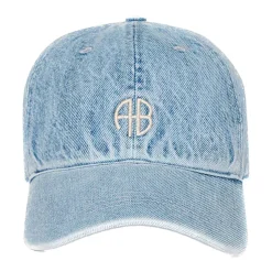 Huer & Kasketter<Anine Bing Bleached Blue Denim Kasket Blå