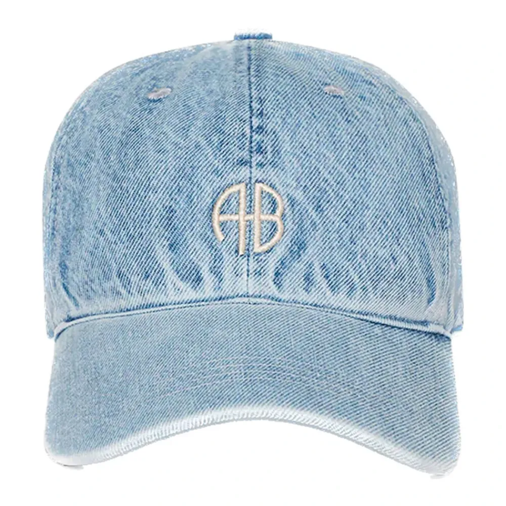 Huer & Kasketter<Anine Bing Bleached Blue Denim Kasket Blå