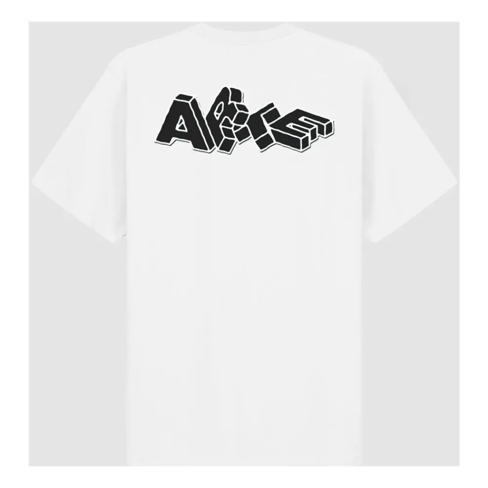 T-Shirts<Arte Antwerp Blocks Print Tee Hvid