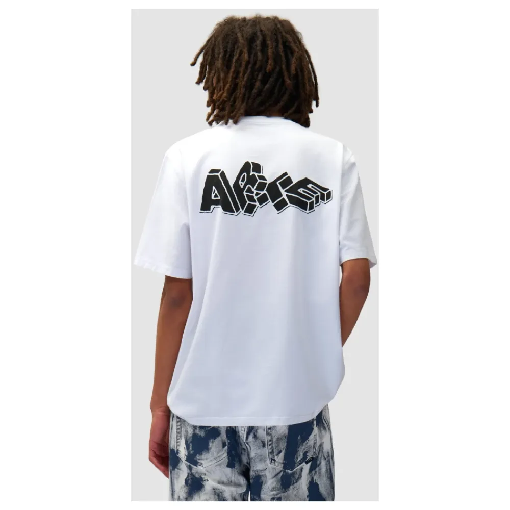 T-Shirts<Arte Antwerp Blocks Print Tee Hvid