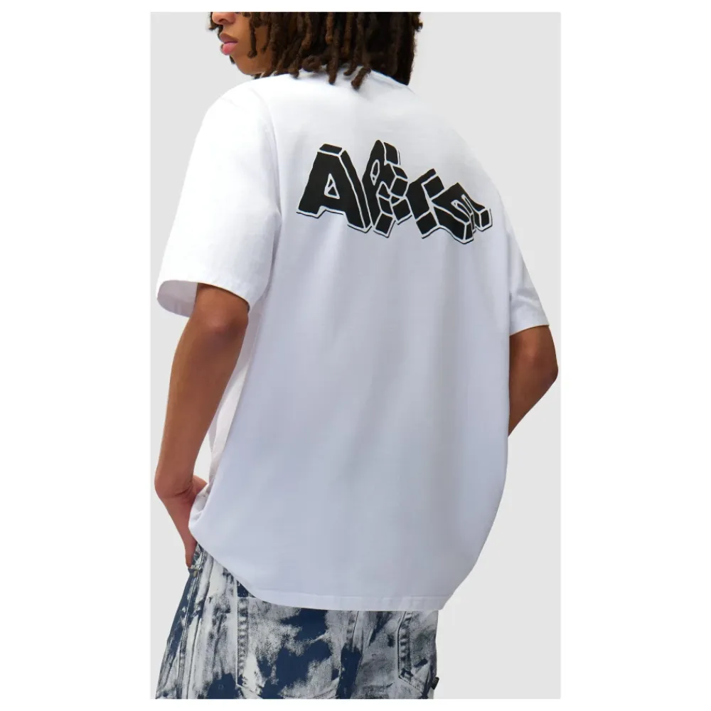 T-Shirts<Arte Antwerp Blocks Print Tee Hvid