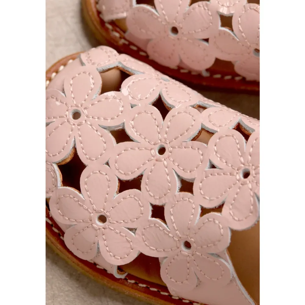 Sandaler^Angulus Blomstersandal med velcro Pink