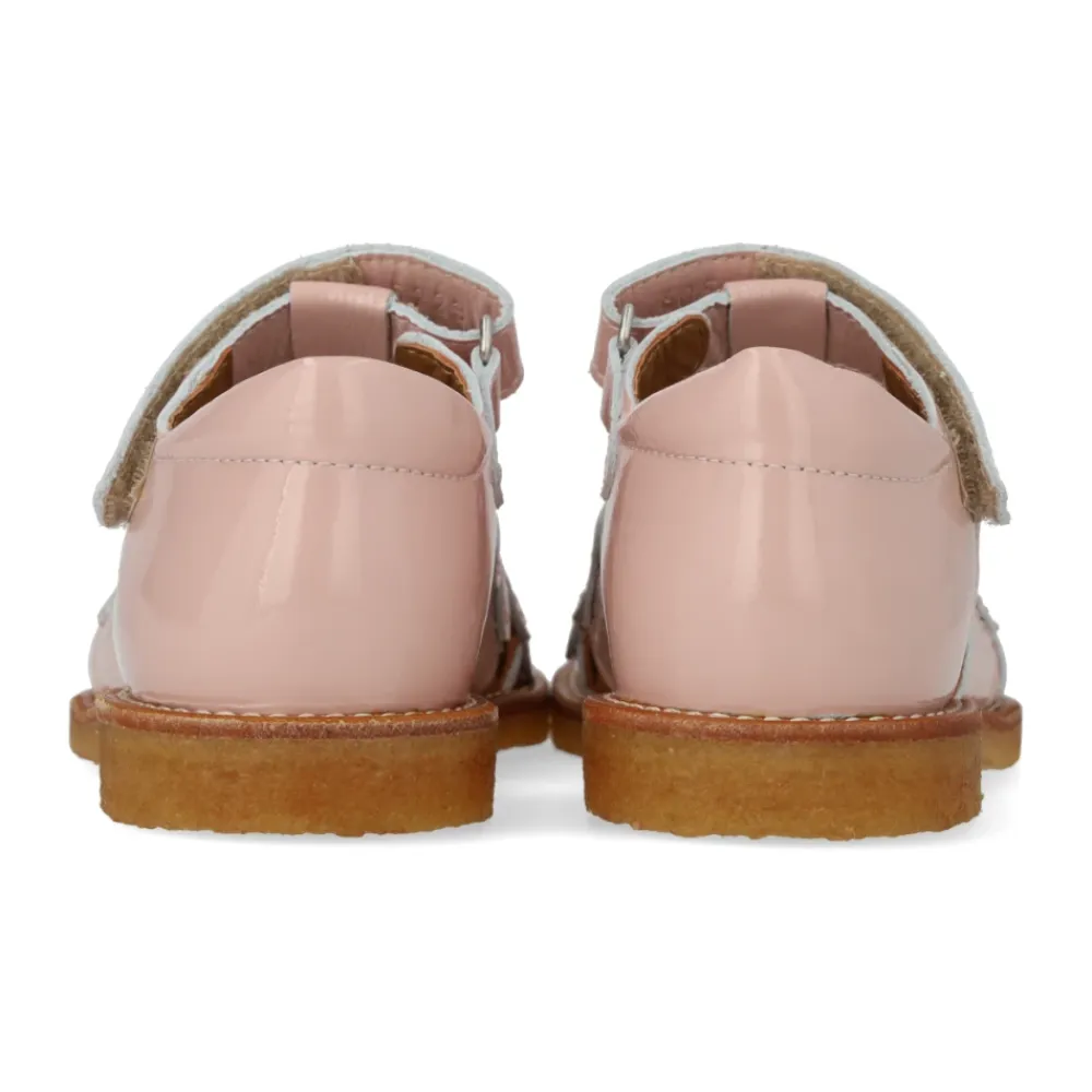 Sandaler^Angulus Blomstersandal med velcro Pink