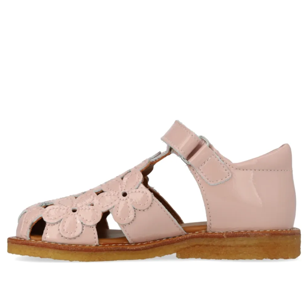 Sandaler^Angulus Blomstersandal med velcro Pink