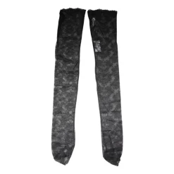 Handsker^Dolce & Gabbana Blomstret Blondehandsker Stilfulde Strømper Sort