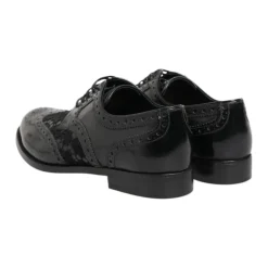 Snøresko<Dolce & Gabbana Blomstret Blonder Formelle Derby Sko Sort