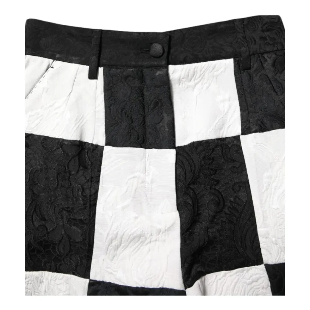 Træningsbukser & Tights<Dolce & Gabbana Blomstret Brokade High Waist Shorts Multifarvet