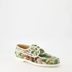 Sejlersko<Valentino Garavani Blomstret Canvas Bådsko Multifarvet