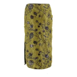 Nederdele^Ermanno Scervino Blomstret Paillet Lang Nederdel Brun