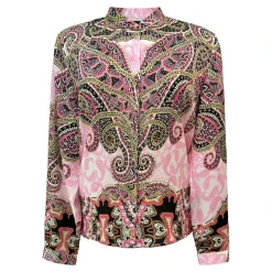 Bluser & Skjorter^Liberté Blomstret Paisley LS Skjorte i Pink Multifarvet