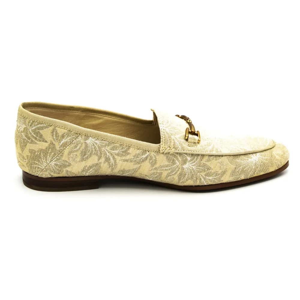 Loafers<Sam Edelman Blomstret stof loafers med lav sål Beige