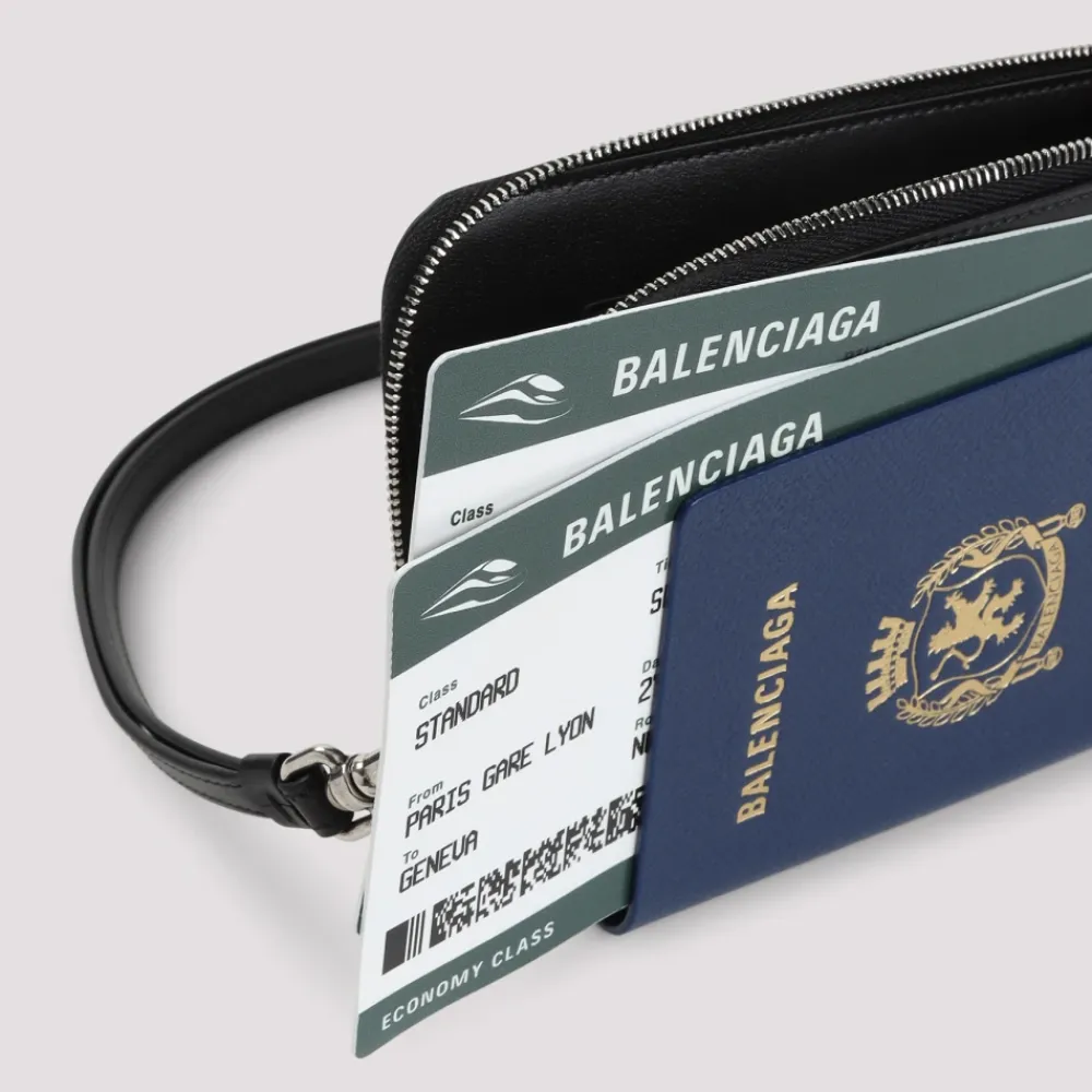 Punge & Kortholder<Balenciaga t Læderpung Stilfuldt Herretilbehør Blå