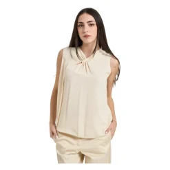 Bluser & Skjorter^Patrizia Pepe Blusa con nodo Beige