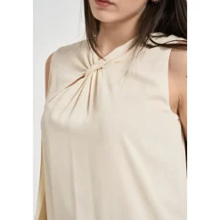 Bluser & Skjorter^Patrizia Pepe Blusa con nodo Beige