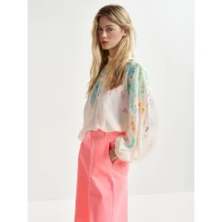Bluser & Skjorter^Essentiel Antwerp Bluse med blomsterbroderi Hvid