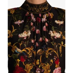 Bluser & Skjorter<Alice + Olivia Bluse med blomsterprint og mock neck Multifarvet