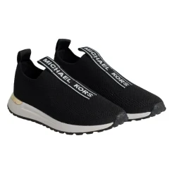 Sneakers^Michael Kors Bodie Logo Tape Mesh Slip-On Trainer Sort