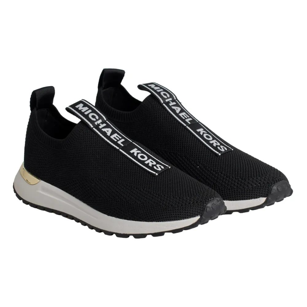 Sneakers^Michael Kors Bodie Logo Tape Mesh Slip-On Trainer Sort