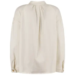 Bluser & Skjorter^Forte Forte Boheme Overshirt i Flydende Bomuld Hvid