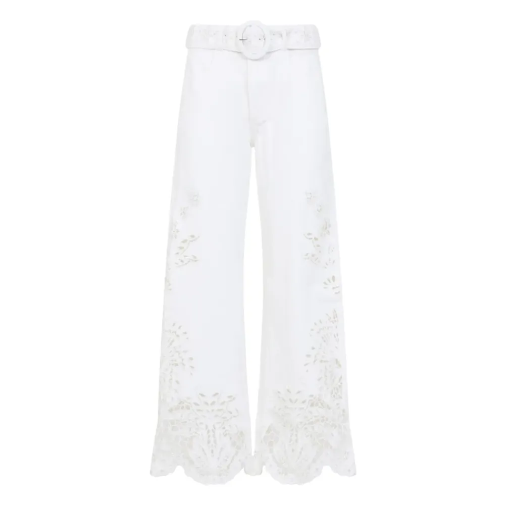 Bukser<FARM Rio Boho Beauty Richelieu Pants Hvid