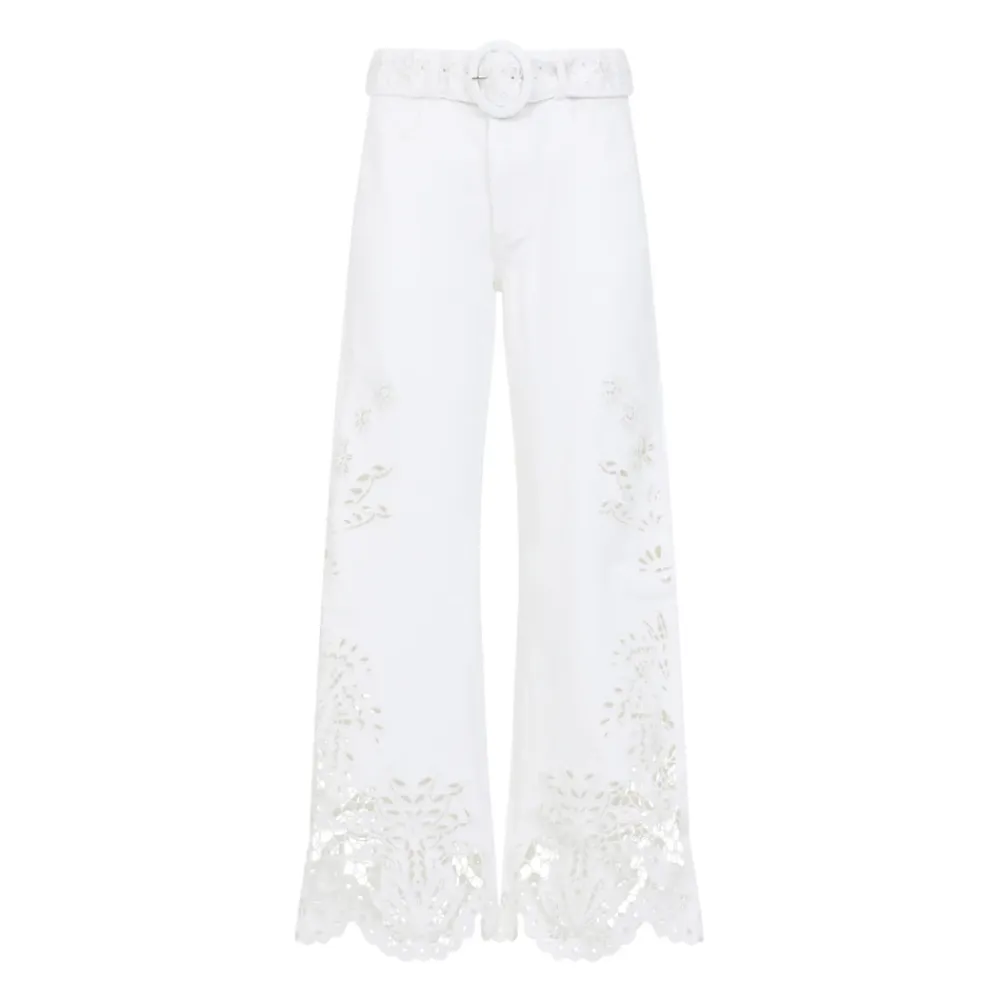 Bukser<FARM Rio Boho Beauty Richelieu Pants Hvid