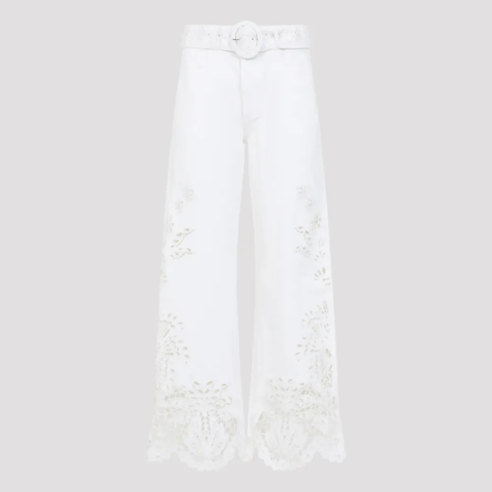 Bukser<FARM Rio Boho Beauty Richelieu Pants Hvid