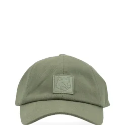 Huer, Kasketter & Hatte^Maison Kitsuné Bold Fox Head Leather Patch 6P Cap Grøn