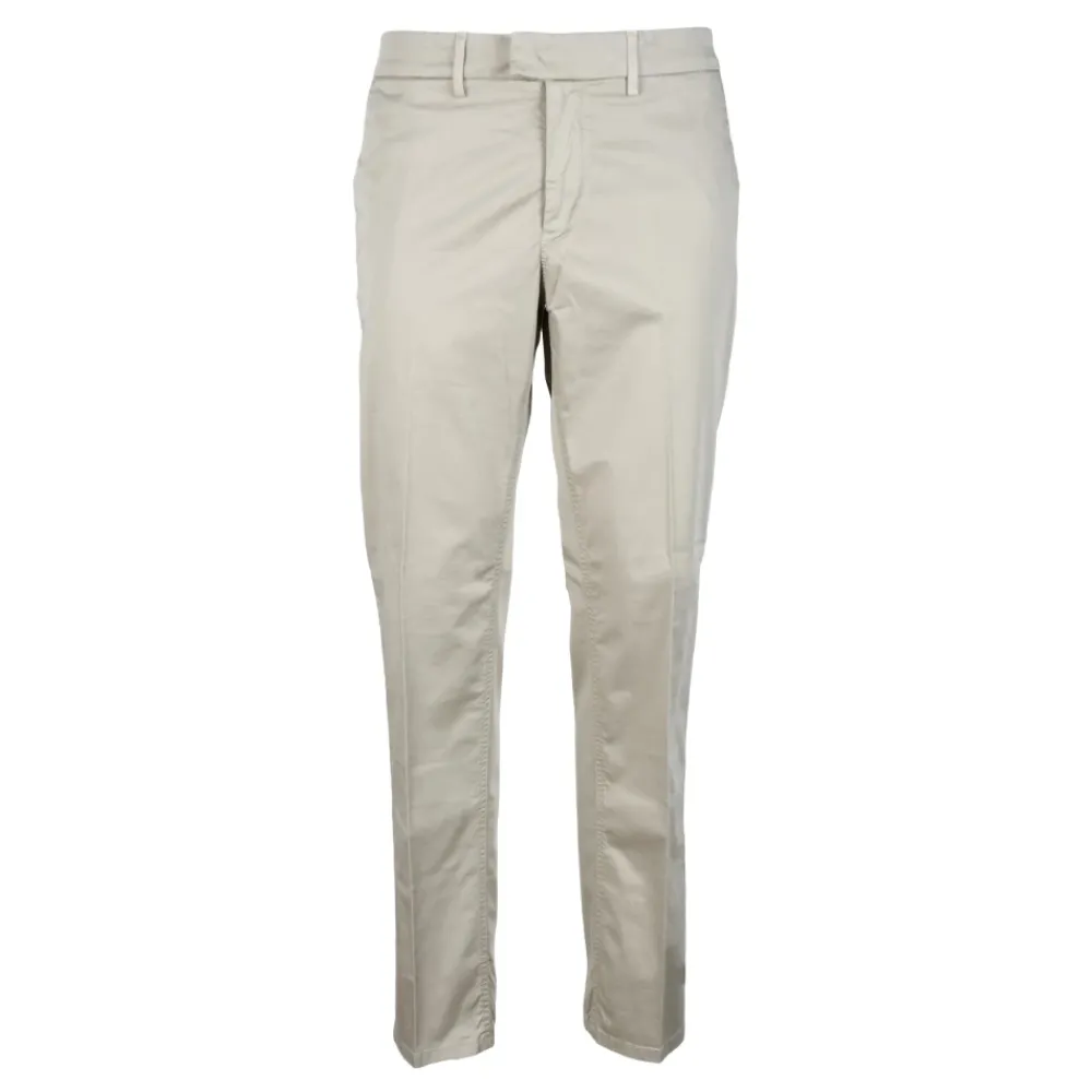 Bukser<Dondup Bomuld Elastan Bukser med Lommer Beige