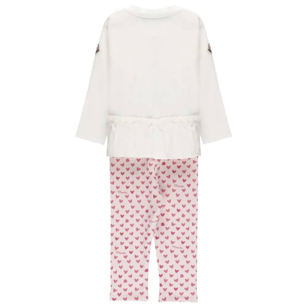 Bodystocking & Sæt^Moncler Bomuld Jumpsuit til Piger, Logoet Patch Multifarvet