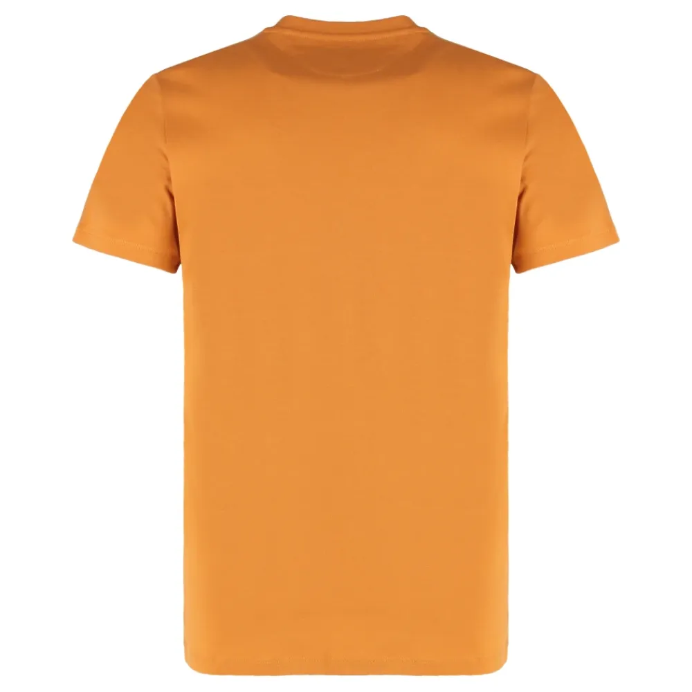 T-Shirts^Moorer Bomuld T-shirt med frontlomme Orange