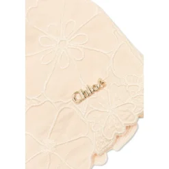 Kjoler & Nederdele<Chloé Bomulds Kjole med Blomsterbroderi Pink