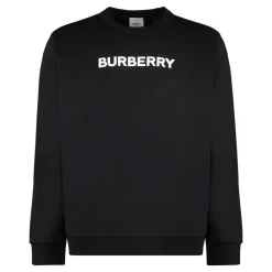 Trøjer|Sweatshirts<Burberry Bomulds sweatshirt med rund hals Sort