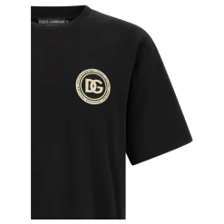 T-Shirts & Toppe^Dolce & Gabbana Bomulds T-shirt med logo patch Sort