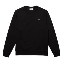 Trøjer|Sweatshirts^Lacoste Bomuldsblandingsfleece-sweatshirt Sort
