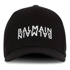 Huer, Kasketter & Hatte^Balmain Bomuldskasket med print Sort