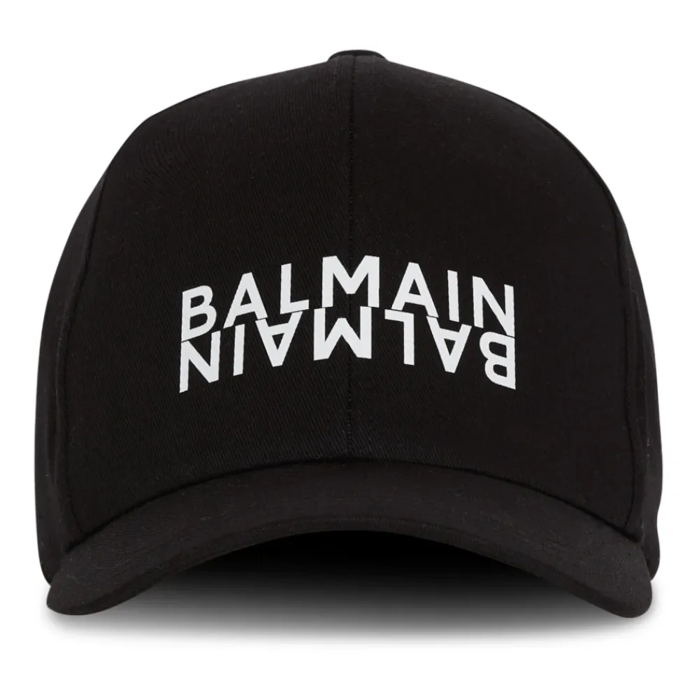 Huer, Kasketter & Hatte^Balmain Bomuldskasket med print Sort