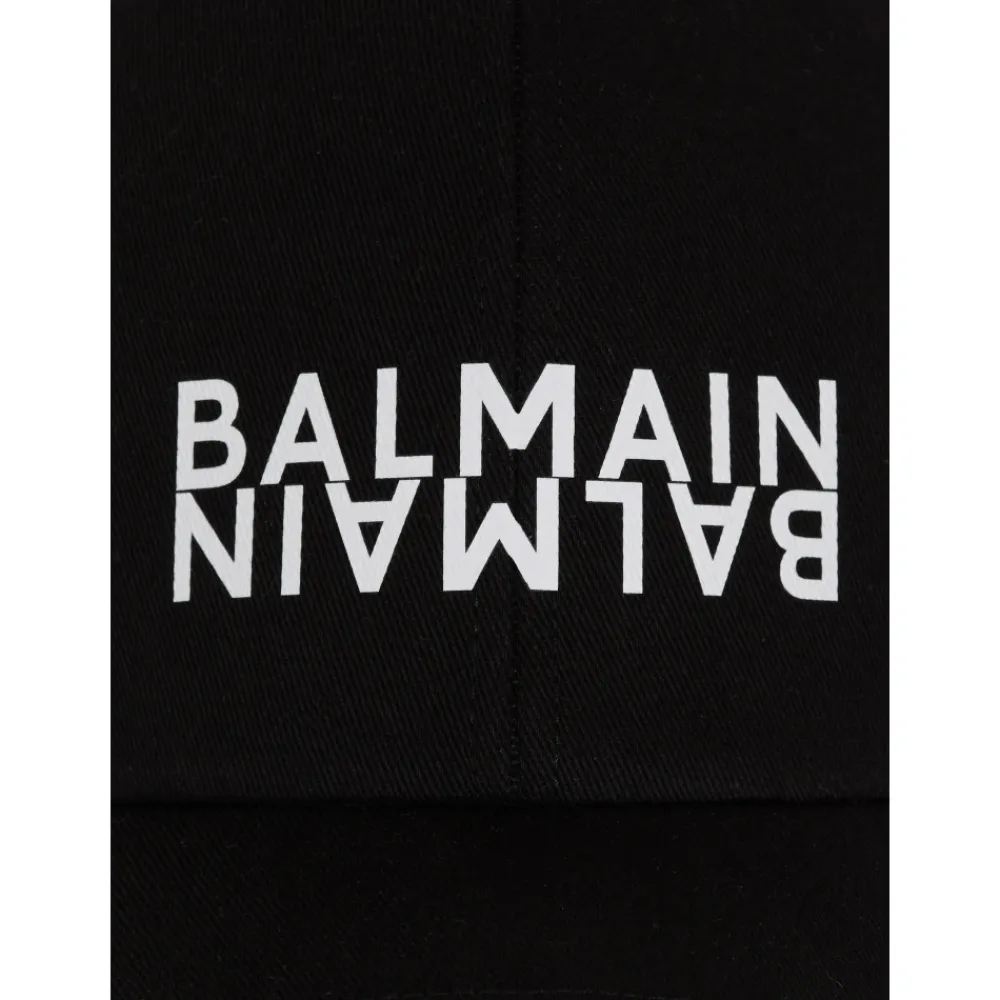 Huer, Kasketter & Hatte^Balmain Bomuldskasket med print Sort