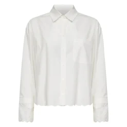 Bluser & Skjorter<Weekend Max Mara Bomuldsskjorte med brystlomme Hvid