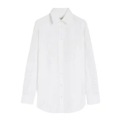 Bluser & Skjorter<Weekend Max Mara Bomuldsskjorte med klassiske detaljer Hvid