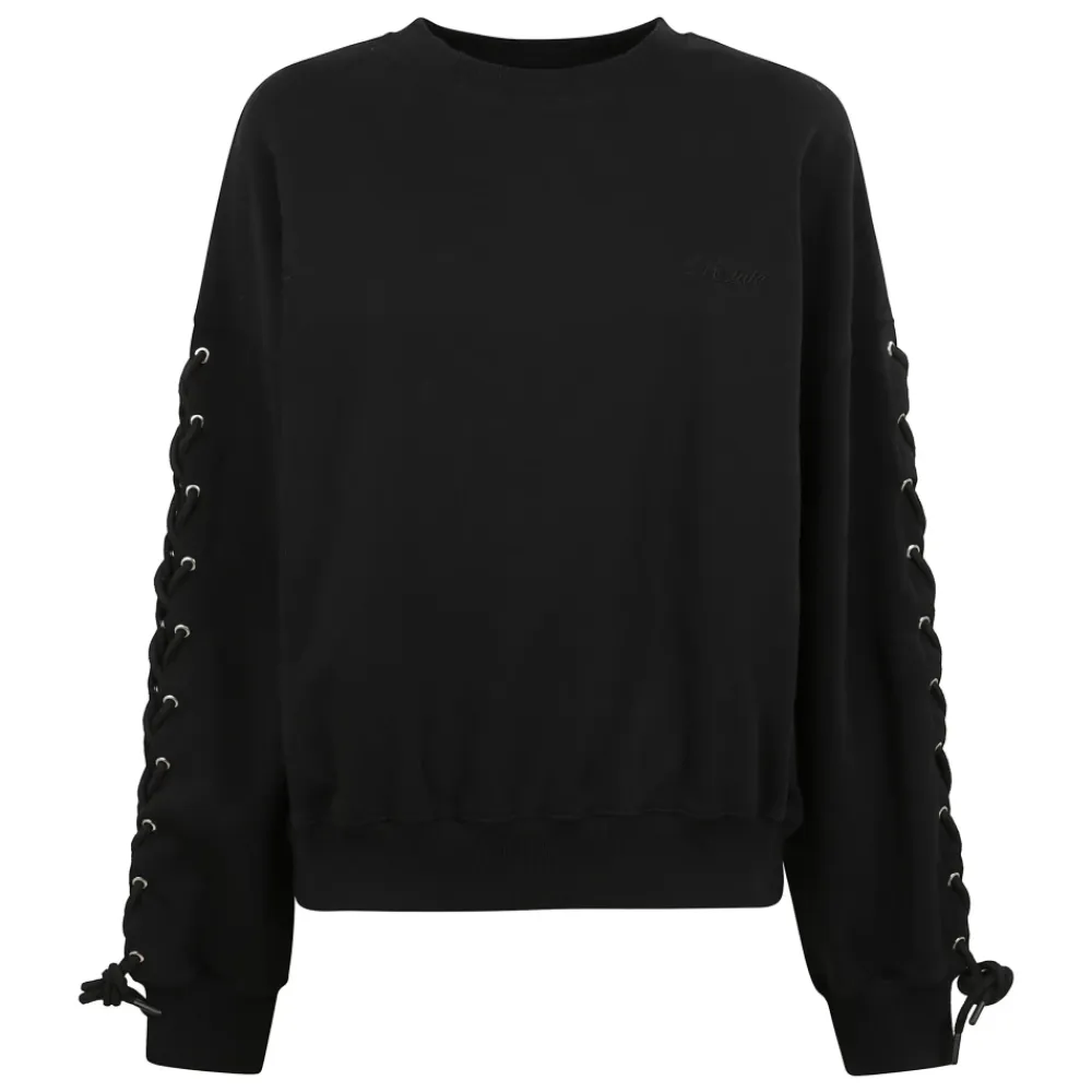 Sweatshirts^ROTATE Birger Christensen Bomuldssweater Sort