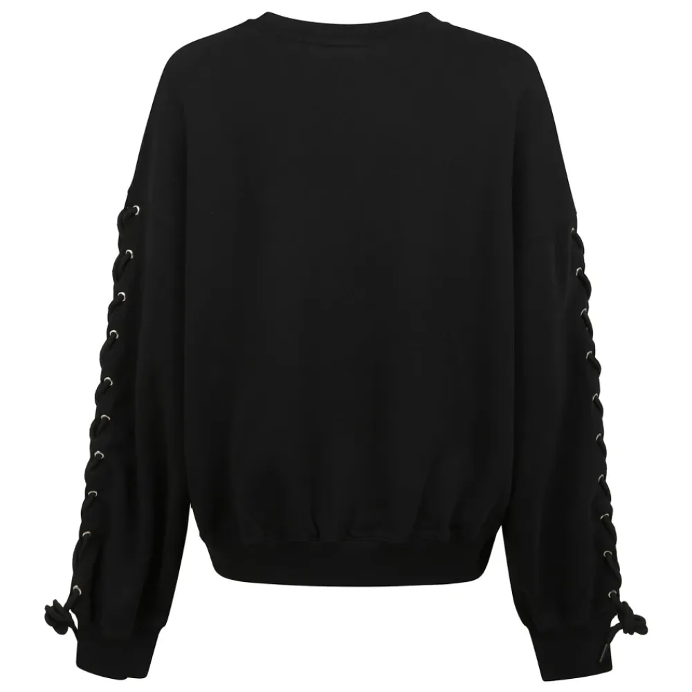 Sweatshirts^ROTATE Birger Christensen Bomuldssweater Sort