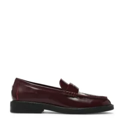 Loafers<Steve Madden Bordeaux Flade Sko Rød